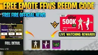 Free Emote Ffws Rewards In Free Fire | New Redeem Code | Ffws Final Rewards