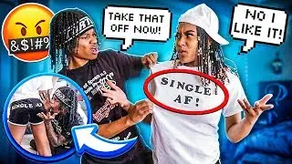Wearing A “SINGLE AF” T-shirt To See How My Girlfriend Reacts..💔