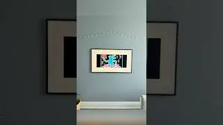 Sample of Samsung Frame TV installation with cord concealed and one connect box accessible