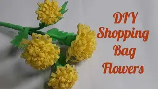 How To Make Shopping Bag Flower/Shopping Bag Flower/Best out of waste