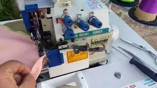 M&aacute;quina costura overlok 02 agulhas ponto de refor&ccedil;o Kingtex SH-6000 p/ diversos tipos de materiais
