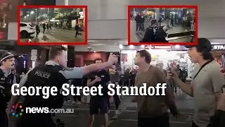 Aussie Man unbothered by pepper spray to the face by police