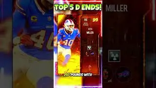 new BEST TOP 5 DEFENSIVE END CARDS in MADDEN 24 Ultimate Team! #Madden24 #mut24
