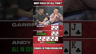 BEST FOLD OF ALL TIME🤯? #shorts #poker #pokershorts
