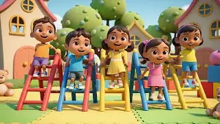 Diez Pequeñas Escaleras de Juguete Suben | Rimas Infantiles y Canciones para Niños