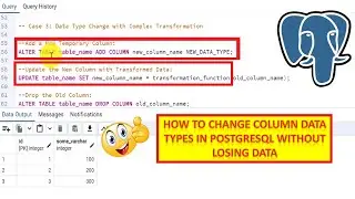 How To Change Column Data Types in PostgreSQL Without Losing Data || PostgreSQL Database Tutorial