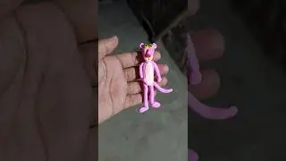 🩷pink panther 😂🤣clay art #shorts #youtubeshorts #upload #explore