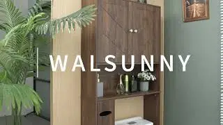 🚽✨ Meet the Walsunny Over-The-Toilet Storage Cabinet: Small Space, Big Organization! ✨🚽