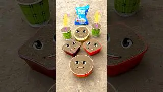 Amazing! ✨ Popcorn 🍿 and Rainbow Sand Art Art 🌈✨ Sipper Sand Special 🥣💥🔥 #shortsfeed #viralvideo