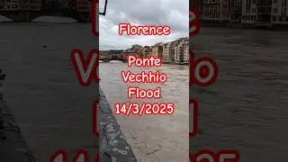 Italy | Florence | Arno river over flowing | Ponte vecchio #pontevecchio #florence #flood #italy