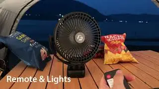 8-inch Clip on Fan - 12000mAh Portable Fan Battery Rechargeable with 3 Speeds Strong Airflow