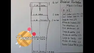 Desarrollo molde básico de pantalón masculino (Parte 1)