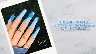 Blue and Silver Press Ons | Demi Jinkins