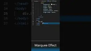 Marquee Effect Using CSS in 30 seconds | Marquee Tutorial | Coding Tricks | 