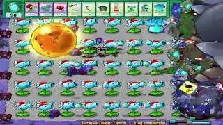 Army Snow Pea Vs Dr. Zomboss Vs 99 Giga-gargantuar in Survival Night | PvZ_Christmas_Mod