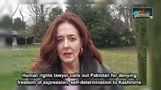 Human rights lawyer calls out Pakistan for denying freedom of expression to Kashmiris