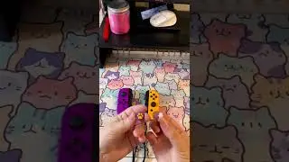 New adorable joycon thumb grips for my orange and purple joycon set! #nintendoswitchaccessories