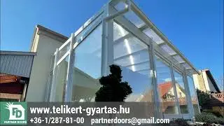 T&eacute;likert, teraszbe&eacute;p&iacute;t&eacute;s hőszigetelten a Partner-Doors Kft-től. www.telikert-gyartas.hu