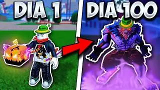 Passei 100 Dias no Blox Fruits de Tiger