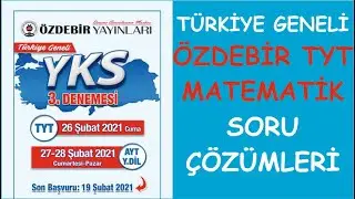 ÖZDEBİR TÜRKİYE GENELİ 3. DENEME SINAVI TYT MATEMATİK (16-30 ARASI SORULAR) SORU ÇÖZÜMLERİ (2124)