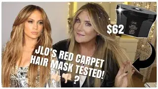 I TRY JLO'S LUXURY RED CARPET HAIR MASK ! WORTH THE SPLURGE?