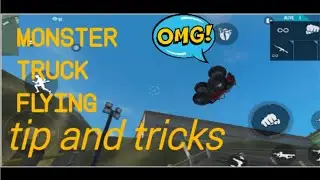 MONSTER TRUCK FLYING TRICK IN FREE FIRE in training room by pkg gamers