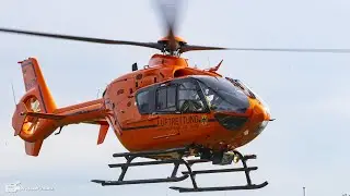 Rettungshubschrauber Christoph 3 startet in Köln-Urbach