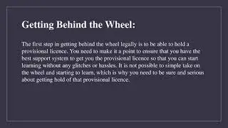 Licence Assistance Online Reviews - Driving Experience & Keep Yourself Legally Driving