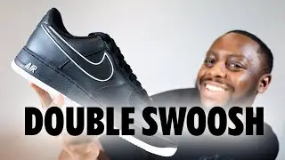 Обзор кроссовок Air Force 1 Black White Double Swoosh On Foot QuickSchopes 578 Schopes DV0788 002