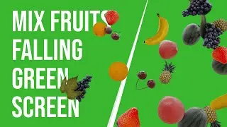 Mix Fruits Falling Down  Green Screen Background | HD | FREE DOWNLOAD