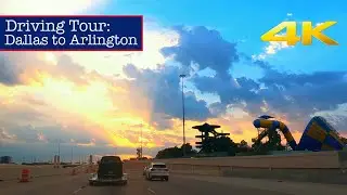 DFW Driving Tour: Dallas to Arlington (via Hwy 30) 4K