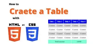 HTML & CSS: Create a Table (Super Easy!)