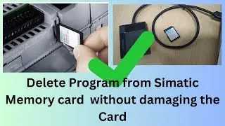 TIA Portal: How to Delete Program from Simatic Memory card.