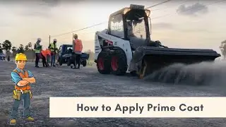 Modern construction technology | Prime Coat apply process before asphalt paving | construction life