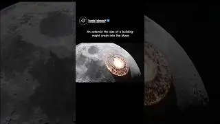 A Building Size Of Asteroid Crash Into Moon 🌝 #viral #shorts