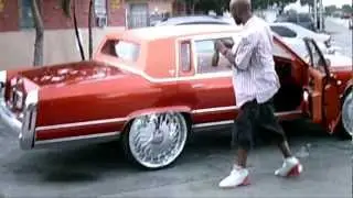 (PiefacePresentWhips)91 Candy Orange Cadillac Fleetwood On 26 DUB FLOATERS.AVI