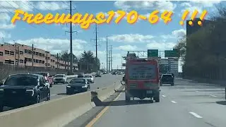 Freeways 170 - 64 !!! From LAMBERT Airport To St.Louis City, Missouri USA.