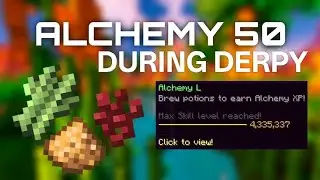 Hitting Alchemy 50 in Fakepixel live stream during derpy mayor #minecraft #fakepixel
