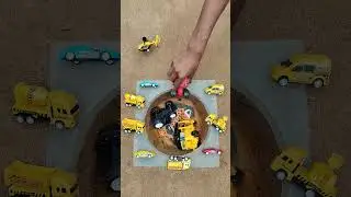 Pushing tractor and car in pit #satisfying #fmtoy #shorts #pushcar #tractor #jcb #entertainment
