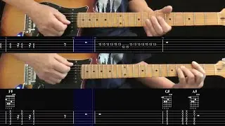Heart - Never - Full Guitar Tabs Rhythm and Lead