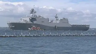 USS Richard M. McCool, Jr. arrives at its new home at Naval Station Norfolk