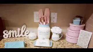 2017 Kitchen Tour | Pink & Blue Decor