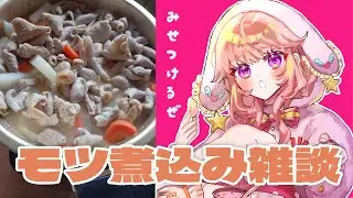 【 食レポ 】もつ煮込み作った。見せつけながら食う #vtuber #雑談