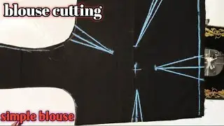 Four Tucks Blouse Cutting Easy Method | 4 Tuck Blouse Cutting Simple Method