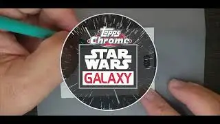 Topps Chrome Star Wars Galaxy  2024 Mandalorian and Grogu sketchcard process hyperlapse