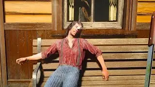RDR 2 &mdash; Метательный нож / Ближний бой &mdash; Жестокие убийства &mdash; Смешные моменты (NPC-тряпичные куклы)...