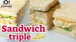 🥪 SANDWICH TRIPLE DE POLLO TOMATE HUEVO Y PALTA 4 VERSIONES