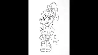Draw with me Vanellope | Wreck-it Ralph