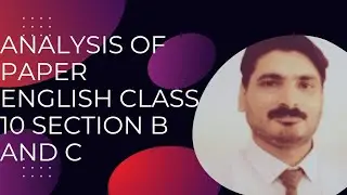 Paper English for Class 10 Section B and C