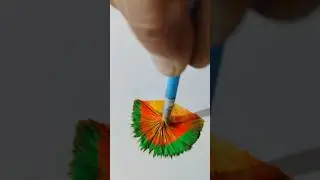 🧡💚 Relaxing one stroke painting 💚🧡#shorts #painting #viral #shortvideo